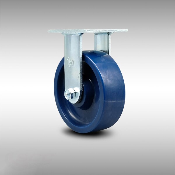 6 Inch Stainless Steel Solid Poly Wheel Rigid Caster with Ball Bearing SCC